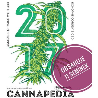 Kalendář Cannapedia 2017 - Konopné odrůdy s CBD + dvě balení semínek Kalendář Cannapedia 2017 - Konopné odrůdy s CBD + dvě balení semínek