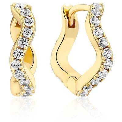 Sif Jakobs Jewellery Creolen SJ-E3869-CZ-YG Sif Jakobs Jewellery Creolen SJ-E3869-CZ-YG