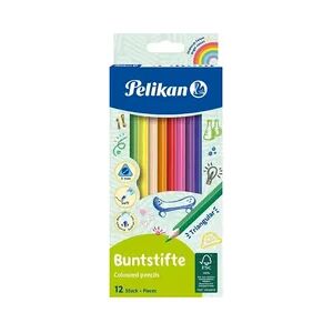 Pelikan Buntstifte dreieckig, bunt, Minenstärke 3mm, 12er Set Pelikan Buntstifte dreieckig, bunt, Minenstärke 3mm, 12er Set