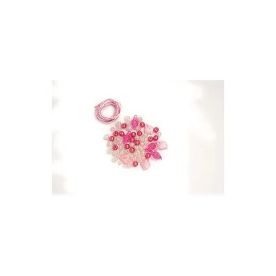 Glorex Perlen-Set weiß-rosa-pink Glorex Perlen-Set weiß-rosa-pink