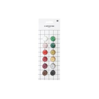 Rico Design Acrylini Pods Festive Set, 12 Farben, je 3,5 ml Rico Design Acrylini Pods Festive Set, 12 Farben, je 3,5 ml
