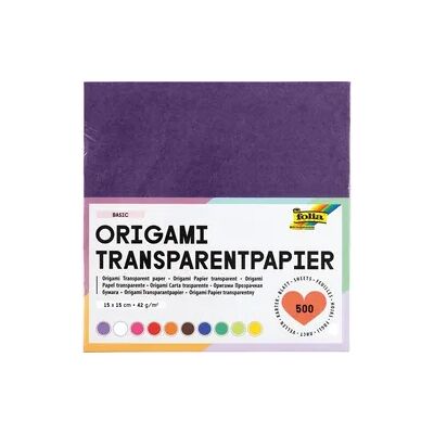 Folia Transparentpapier-Faltblätter 15x15cm - 500 Blatt - Mehrfarbig Folia Transparentpapier-Faltblätter 15x15cm - 500 Blatt - Mehrfarbig