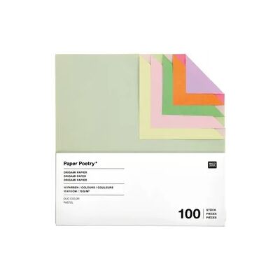 Rico Design Origami Duo Color, Pastel MIX, 15 x 15 cm, 100 Blatt Rico Design Origami Duo Color, Pastel MIX, 15 x 15 cm, 100 Blatt