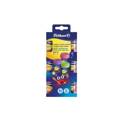 Pelikan Temperafarben NEON, 6 Schulmalfarben je 20ml Pelikan Temperafarben NEON, 6 Schulmalfarben je 20ml