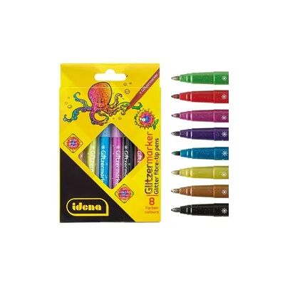 Idena Glitzermarker 8 Farben 8 Stück Idena Glitzermarker 8 Farben 8 Stück