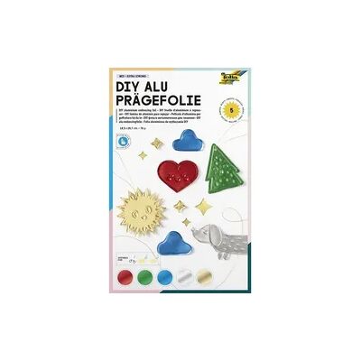 Folia Aluminiumfolie - 5 Blätter - 18,5x29cm - Festliche Farben Folia Aluminiumfolie - 5 Blätter - 18,5x29cm - Festliche Farben