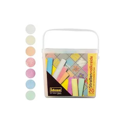 Idena Straßenmalkreide 7 Farben 20 Stück Box Idena Straßenmalkreide 7 Farben 20 Stück Box