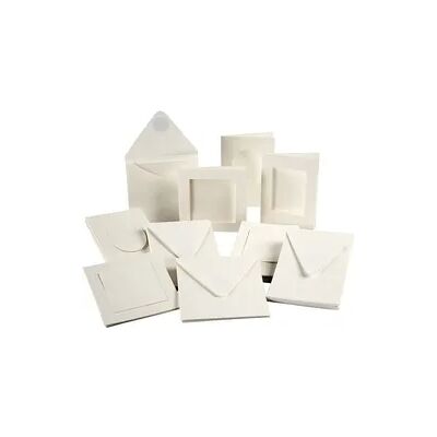 Creativ Company Passepartout-Karten, Kartengröße , 10,5x15 + 12,5x12,5 cm, Inhalt kann variieren, Naturweiß, 50er Set Creativ Company Passepartout-Karten, Kartengröße , 10,5x15 + 12,5x12,5 cm, Inhalt kann variieren, Naturweiß, 50er Set