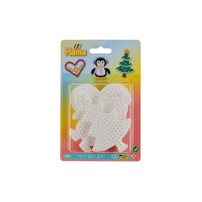 Hama 3 kl. Stiftplatten, geblistert (Herz, Pinguin, Weihnachtsbaum) Hama 3 kl. Stiftplatten, geblistert (Herz, Pinguin, Weihnachtsbaum)