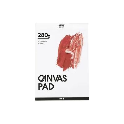 Creativ Company Leinwand-Block, A4, Blatt 210x297 mm, 280 g, Weiß, 10 Blatt/ 1 Stk Creativ Company Leinwand-Block, A4, Blatt 210x297 mm, 280 g, Weiß, 10 Blatt/ 1 Stk