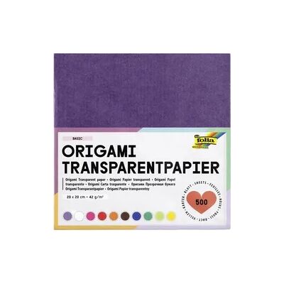 Folia Transparentpapier-Faltblätter 20x20cm 42g/m² 500 Blatt Folia Transparentpapier-Faltblätter 20x20cm 42g/m² 500 Blatt