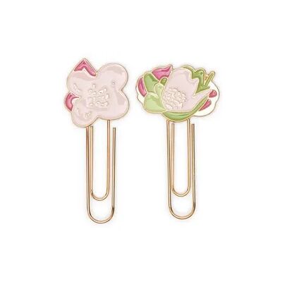 Thalia Metall-Clips 2er Set Blumen, Pink Matcha Thalia Metall-Clips 2er Set Blumen, Pink Matcha