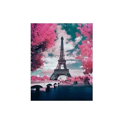 AP Commerce Figured'Art Kreuzstich 32x40cm Eiffelturm und Blumen AP Commerce Figured'Art Kreuzstich 32x40cm Eiffelturm und Blumen