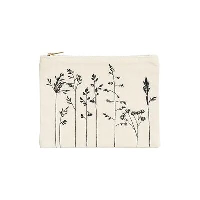 Rico Design Stickpackung Vorgezeichnet, Pouch Blumen und Gräser Rico Design Stickpackung Vorgezeichnet, Pouch Blumen und Gräser