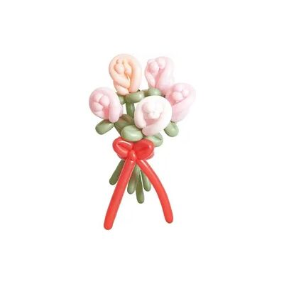 Rico Design Ballonstrauß Rosen, Rosa Mix, 12 Stk für 5 Blumen + Schleife Rico Design Ballonstrauß Rosen, Rosa Mix, 12 Stk für 5 Blumen + Schleife