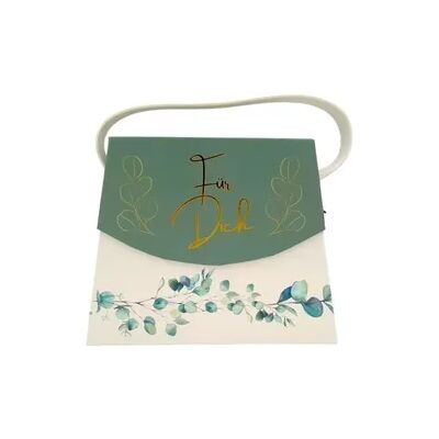 HERGO Geschenkbox Für dich Handtaschenform grün HERGO Geschenkbox Für dich Handtaschenform grün