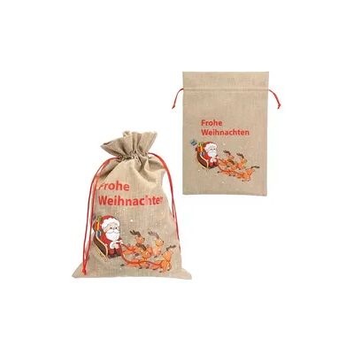 Idena Weihnachtsgeschenksack Weihnachtsmann Schlitten 30x40cm Idena Weihnachtsgeschenksack Weihnachtsmann Schlitten 30x40cm