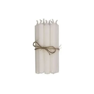 Broste Copenhagen - Candele a bastoncino Classic 10 pz Bianco Broste Copenhagen - Candele a bastoncino Classic 10 pz Bianco