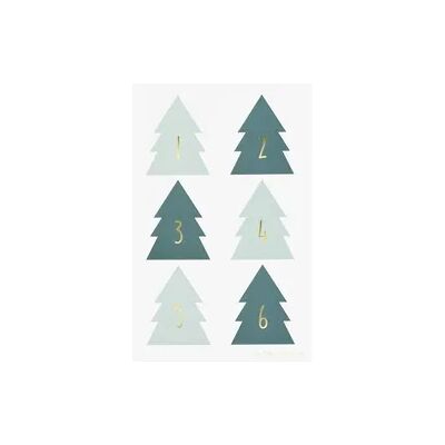 FOLIA Bastelartikel Adventskalendersticker CHRISTMAS TREE, 4 Blatt in 9x14cm FOLIA Bastelartikel Adventskalendersticker CHRISTMAS TREE, 4 Blatt in 9x14cm