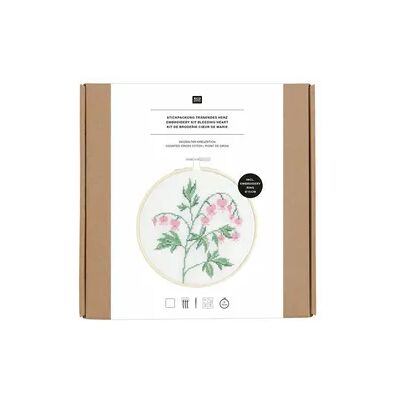 Rico Design Stickpackung Gezählter Kreuzstich, Tränendes Herz,Ø 15 cm Rico Design Stickpackung Gezählter Kreuzstich, Tränendes Herz,Ø 15 cm