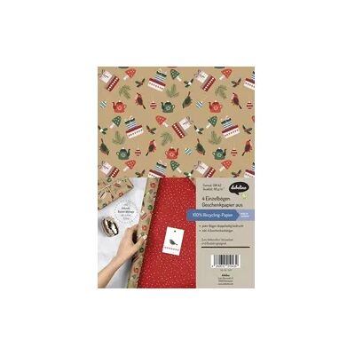 Dabelino Geschenkpapier Set Weihnachten: Modernes Ornamente-Muster Dabelino Geschenkpapier Set Weihnachten: Modernes Ornamente-Muster