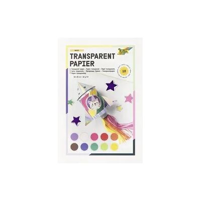 Folia Transparentpapierheft 42g/m2 20x30cm, 10 Blatt, farbig sortiert Folia Transparentpapierheft 42g/m2 20x30cm, 10 Blatt, farbig sortiert