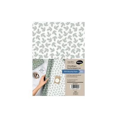Dabelino Geschenkpapier Set Weihnachten: grün-weiße Tannenzweige Dabelino Geschenkpapier Set Weihnachten: grün-weiße Tannenzweige