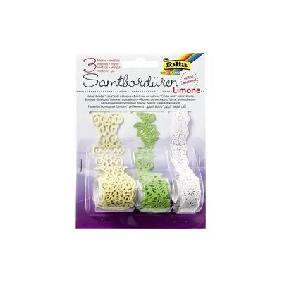 FOLIA® Samtbordüren, Limone FOLIA® Samtbordüren, Limone