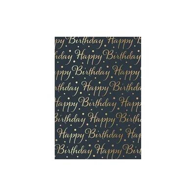Idena Geschenkpapier Happy Birthday grau gold metallisiert 70cmx150cm Idena Geschenkpapier Happy Birthday grau gold metallisiert 70cmx150cm
