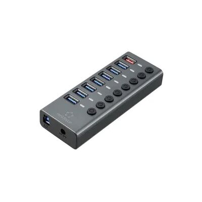 Renkforce RF-HUB-380 8 Port USB 3.2 Gen 1-Umschalter + Hub - Silber Renkforce RF-HUB-380 8 Port USB 3.2 Gen 1-Umschalter + Hub - Silber