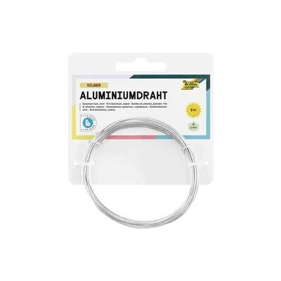 Folia Aluminiumdraht, 1mm x 5m, silber farben Folia Aluminiumdraht, 1mm x 5m, silber farben