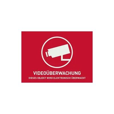 ABUS Rote/Weiße Überwachung Warnaufkleber - Warnschild für Überwachungssysteme ABUS Rote/Weiße Überwachung Warnaufkleber - Warnschild für Überwachungssysteme