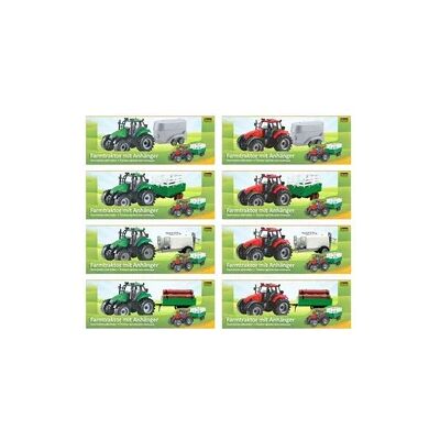 Idena Traktor mit Anhänger 8fach sortiert Idena Traktor mit Anhänger 8fach sortiert