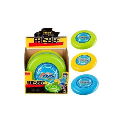 Idena Frisbee gelb grün blau Ø19cm 3fach sortiert Idena Frisbee gelb grün blau Ø19cm 3fach sortiert