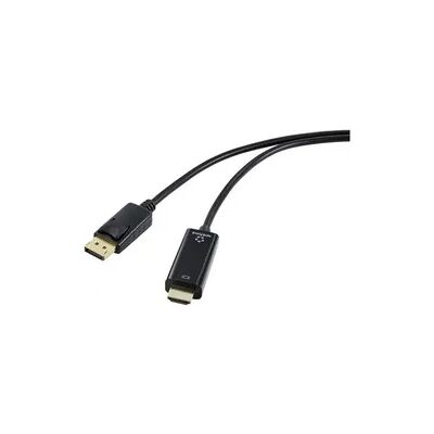 Renkforce DisplayPort / HDMI Adapterkabel - Schwarz - Unterstützt 4K UHD 3840x2160@30Hz Renkforce DisplayPort / HDMI Adapterkabel - Schwarz - Unterstützt 4K UHD 3840x2160@30Hz