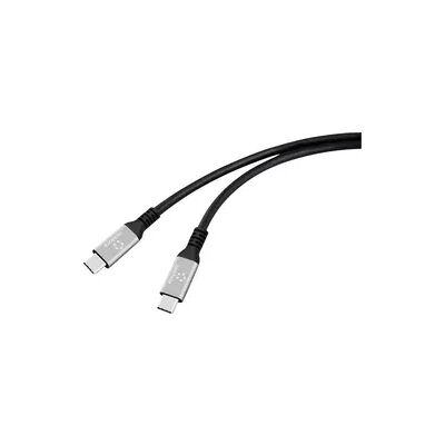 Renkforce USB-C® Kabel USB4® USB-C® Stecker 0.50 m Schwarz Aluminium-Stecker, Silikon, hochflexibel, 8K UHD RF-6820206 Renkforce USB-C® Kabel USB4® USB-C® Stecker 0.50 m Schwarz Aluminium-Stecker, Silikon, hochflexibel, 8K UHD RF-6820206