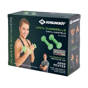 Donic Schildkröt VINYL HANTEL Set, 2x 0,5kg (green), in 4C-Box, Donic Schildkröt VINYL HANTEL Set, 2x 0,5kg (green), in 4C-Box,