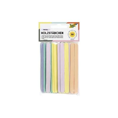 Pastell Holzstäbchen - 114mm - Packung mit 6 - Bastelbedarf Pastell Holzstäbchen - 114mm - Packung mit 6 - Bastelbedarf