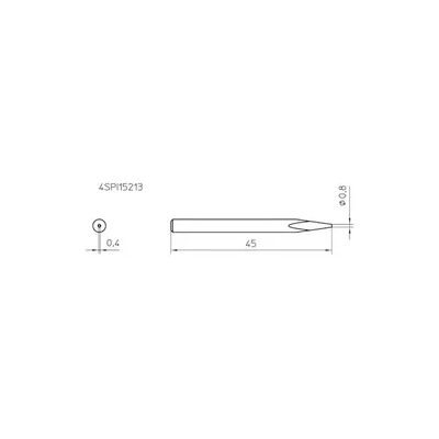 Weller Nadelförmiger Lötspets - 0,8 mm - Für WHS 40 Weller Nadelförmiger Lötspets - 0,8 mm - Für WHS 40