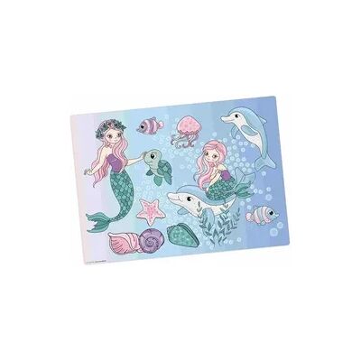 Cover-your-desk Tischsetmacher Tischset für Kinder Meerjungfrauen unter Wasser, aus hochwertigem Vinyl , 44 x 32 cm Cover-your-desk Tischsetmacher Tischset für Kinder Meerjungfrauen unter Wasser, aus hochwertigem Vinyl , 44 x 32 cm