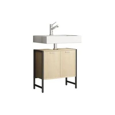 VCM Edino Waschbeckenunterschrank - 60cm, Honig-Eiche, 2 Türen VCM Edino Waschbeckenunterschrank - 60cm, Honig-Eiche, 2 Türen