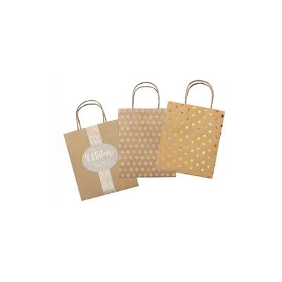 Folia Noël Kraftpapier Geschenktaschen - Klein - 3 Stück Folia Noël Kraftpapier Geschenktaschen - Klein - 3 Stück