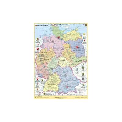 Stiefel Deutschland politisch mit Bundesländerwappen Stiefel Deutschland politisch mit Bundesländerwappen