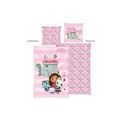 Herding 4438606050 - Bettwäsche Gabbys Dollhouse, Baumwolle/Renforcé, 80x80/135x200 cm Herding 4438606050 - Bettwäsche Gabbys Dollhouse, Baumwolle/Renforcé, 80x80/135x200 cm