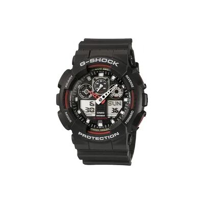 Casio Armbanduhr GA-100-1A4ER (B x H) 51.20 mm x 55 mm Schwarz, Rot Gehäusematerial=Kunstharz Material (Armband)=Kunstharz Casio Armbanduhr GA-100-1A4ER (B x H) 51.20 mm x 55 mm Schwarz, Rot Gehäusematerial=Kunstharz Material (Armband)=Kunstharz
