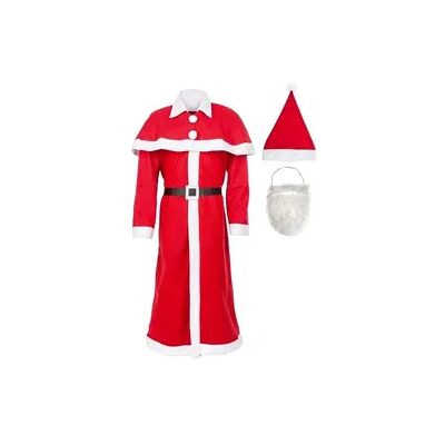 Idena Kostüm Weihnachtsmann mit Bart und Mütze 5-teilig Einheitsgröße 100% Polyester rot Idena Kostüm Weihnachtsmann mit Bart und Mütze 5-teilig Einheitsgröße 100% Polyester rot