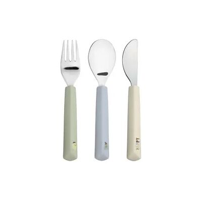 Lässig Cutlery with Silicone Handle 3 pcs Happy Fruits Lässig Cutlery with Silicone Handle 3 pcs Happy Fruits
