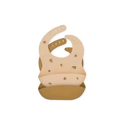 Konges Sløjd Zitron/Mandel Silikon Baby Lätzchen - 2er-Pack Konges Sløjd Zitron/Mandel Silikon Baby Lätzchen - 2er-Pack