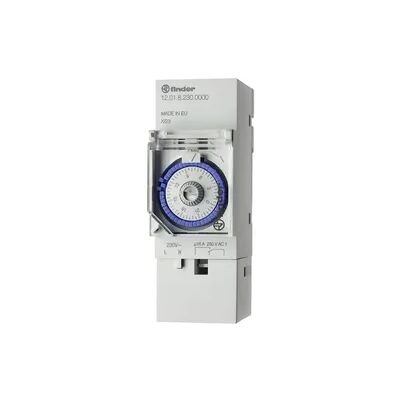 Finder 12.01.8.230.0000 Zeitschaltuhr für Hutschiene 230 V/AC Tagesprogramm, Motorantrieb Finder 12.01.8.230.0000 Zeitschaltuhr für Hutschiene 230 V/AC Tagesprogramm, Motorantrieb