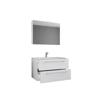 VCM Badezimmermöbelset - Weiß, 60cm, mit Keramikwaschbecken & Spiegel VCM Badezimmermöbelset - Weiß, 60cm, mit Keramikwaschbecken & Spiegel